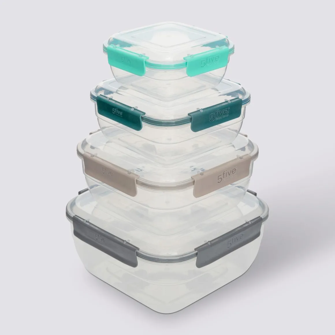 Lot de 4 boîtes en plastique carré