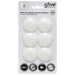 Lot de 6 butées de poignée de porte adhésives