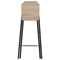 Lot de 2 chaises de bar pliantes, Effet chêne naturel