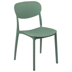 Lot de 4 chaises empilables plastique, Vert