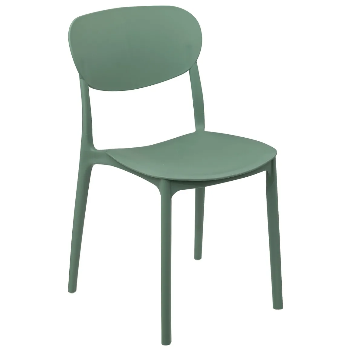 Lot de 4 chaises empilables plastique, Vert