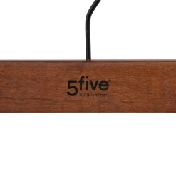 Lot de 2 cintres à pinces, Bois foncé