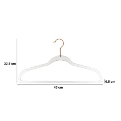 Lot de 8 cintres antidérapants plastique