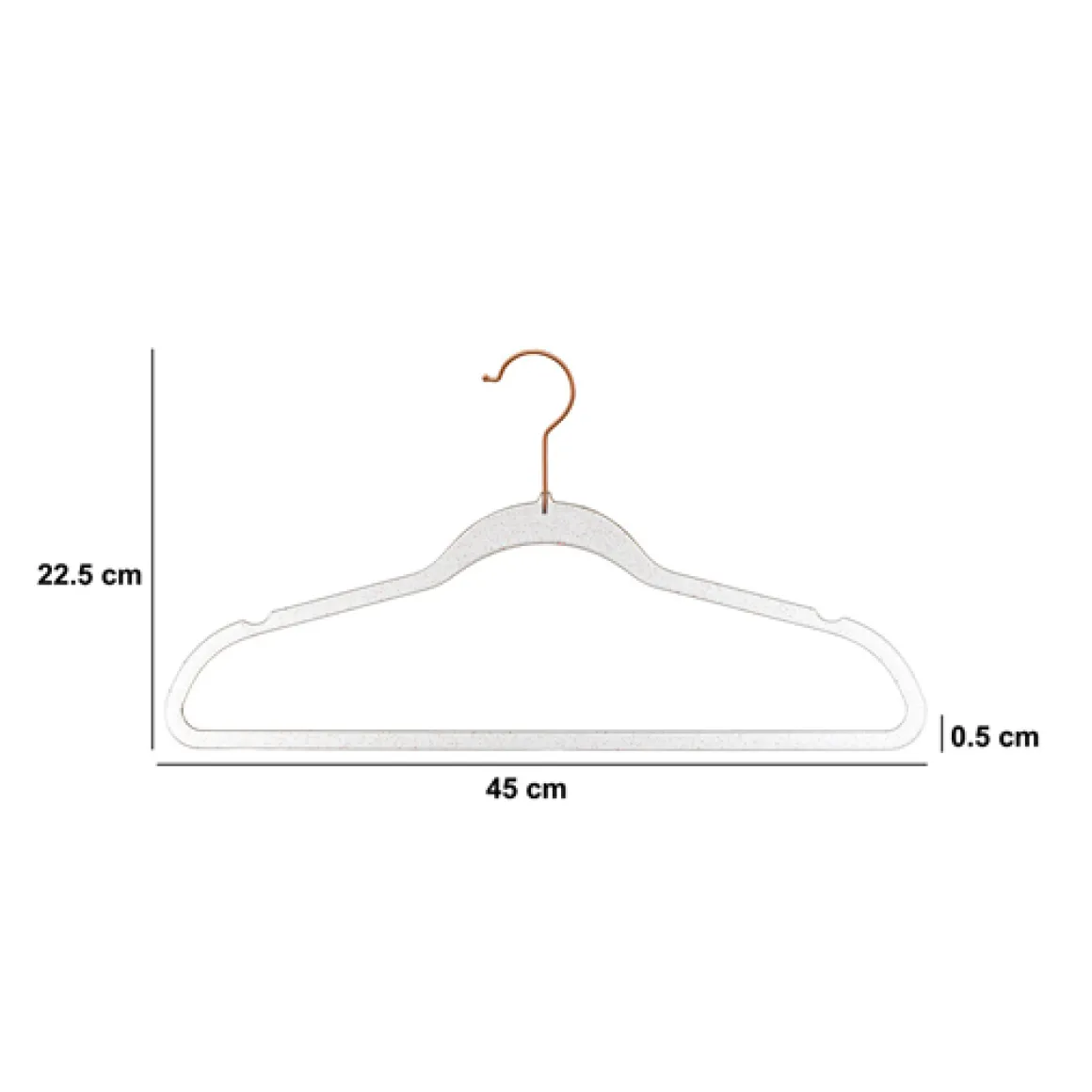 Lot de 8 cintres antidérapants plastique