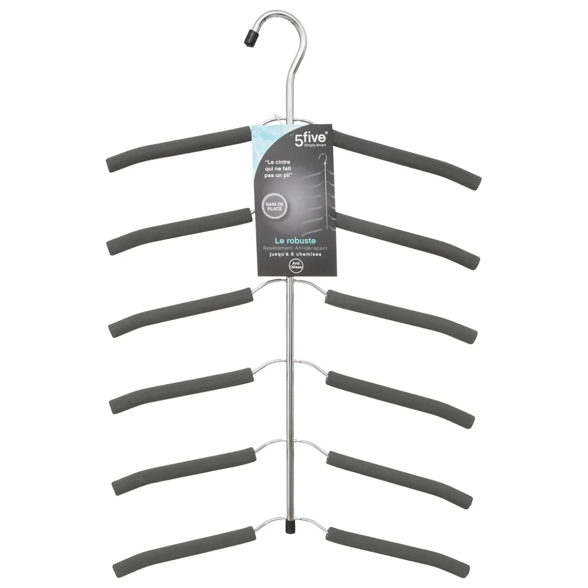 Lot de 6 cintres chemises en métal