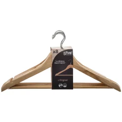 Lot de 8 cintres en bois