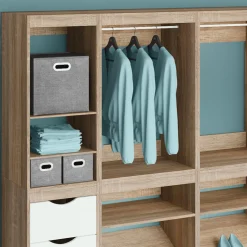 Lot de 3 cintres en bois, Noir