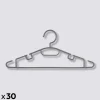 Lot de 30 cintres en plastique, Gris