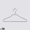 Lot de 10 cintres métal, Gris