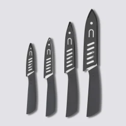 Lot de 4 couteaux en céramique, Gris