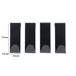 Lot de 4 crochets métal