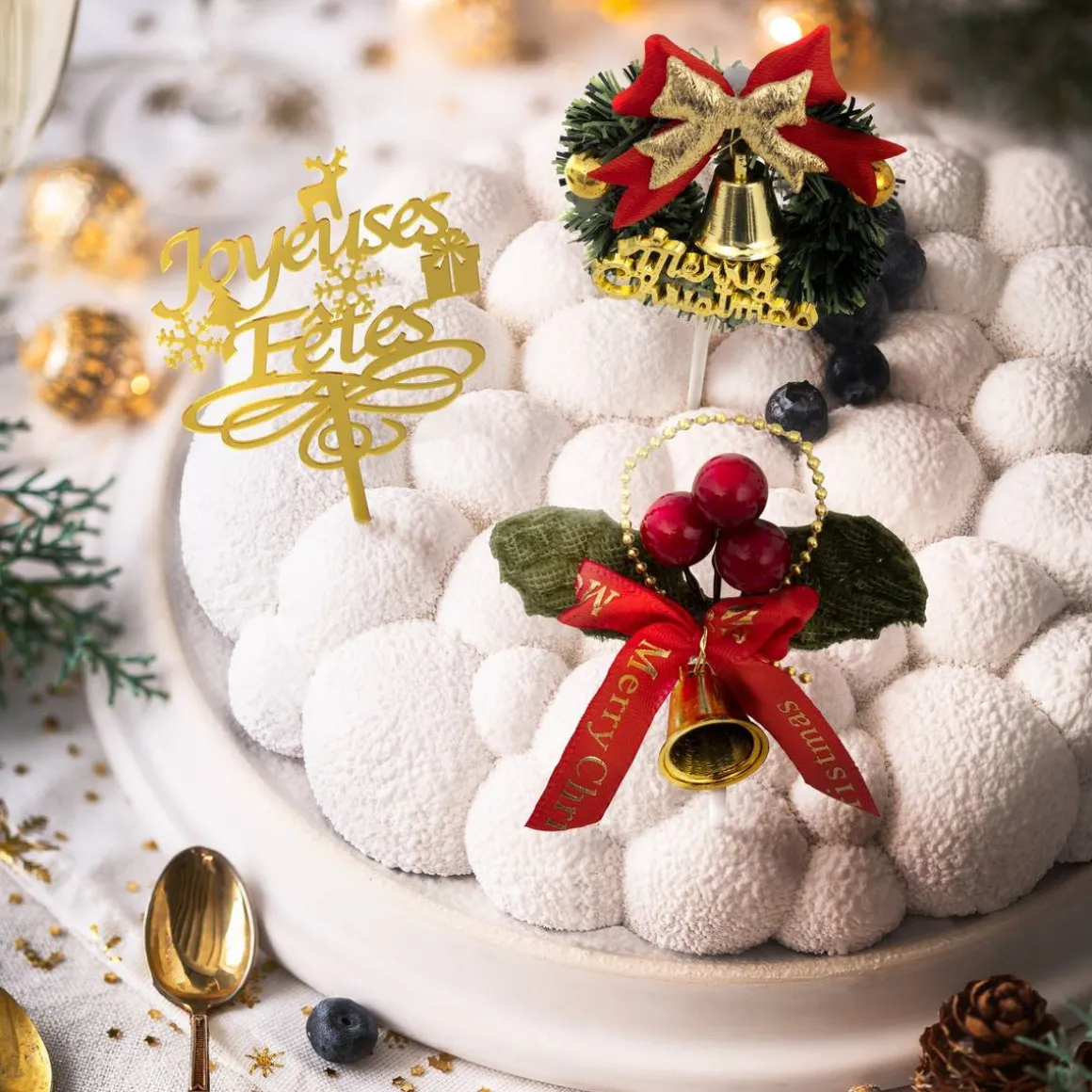 Lot de 4 décorations pâtisserie