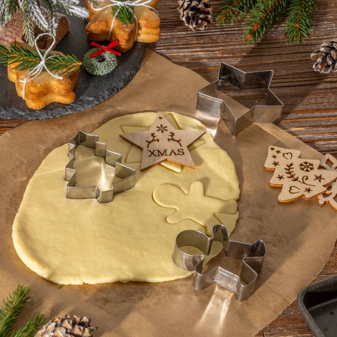 Lot de 3 emporte-pièces et 3 embosseurs Noël