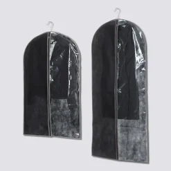 Lot de 2 housses vêtements grand modèle, Noir