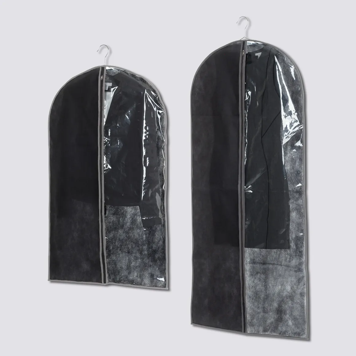 Lot de 2 housses vêtements grand modèle, Noir