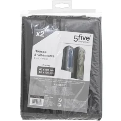 Lot de 2 housses vêtements grand modèle, Noir