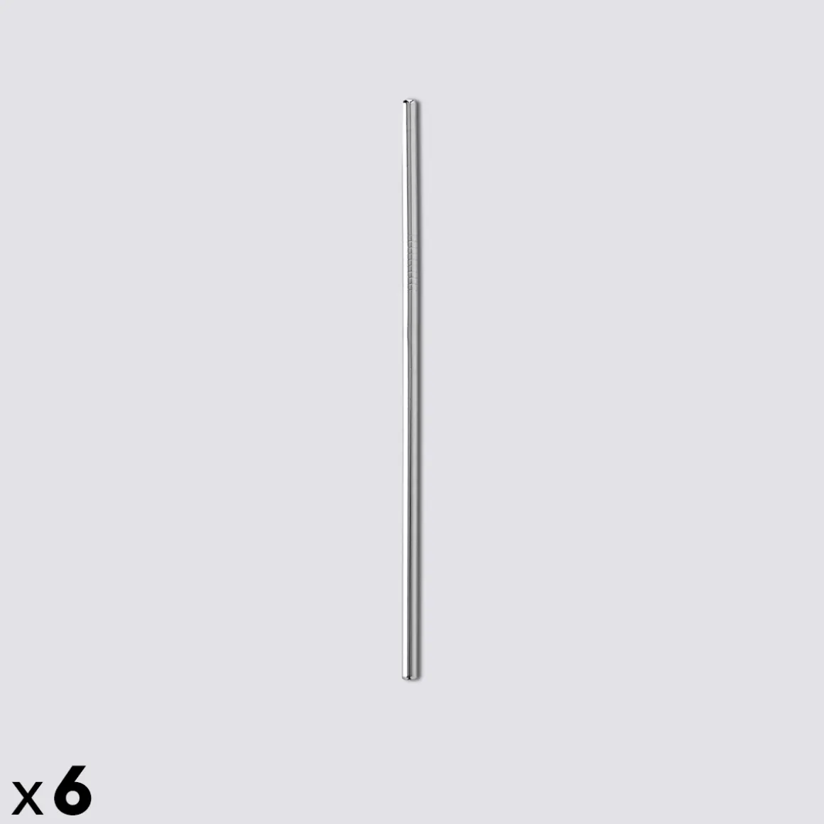 Lot de 6 pailles avec goupillon en inox