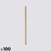 Lot de 100 pailles en papier kraft