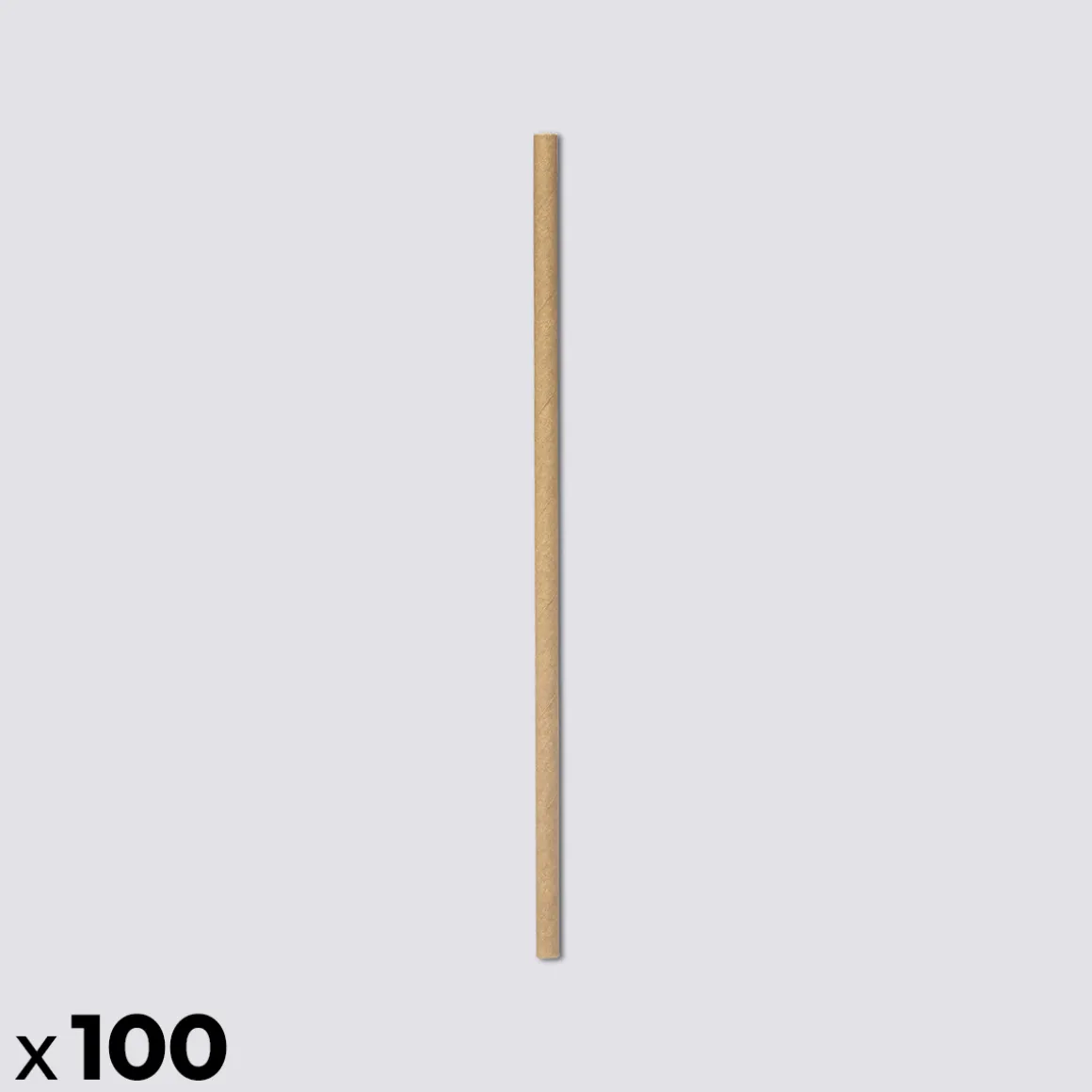 Lot de 100 pailles en papier kraft
