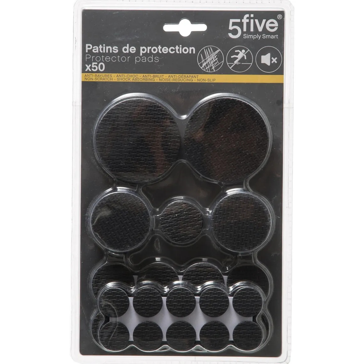Lot de 50 patins de protection, Noir