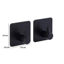 Lot de 2 patères adhésives 1 tête