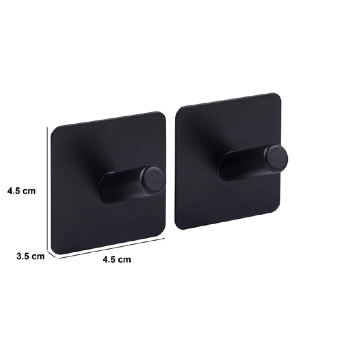 Lot de 2 patères adhésives 1 tête