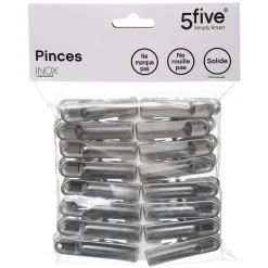 Lot de 16 pinces à linge en inox