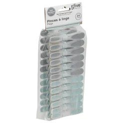 Lot de 24 pinces à linge en plastique