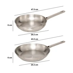 Lot de 2 poêles, 24/28 cm