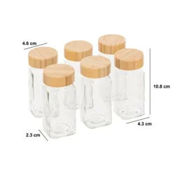 Lot de 6 pot à épices, 120 ml