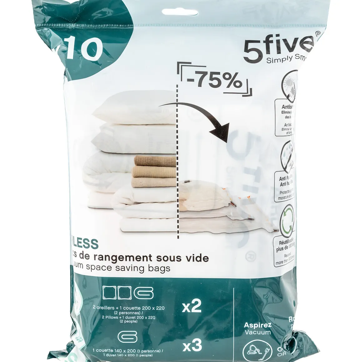 Lot de 10 sacs compresseurs