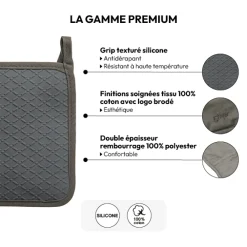 Manique en silicone, Gris