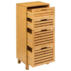Meuble 4 tiroirs, Bambou
