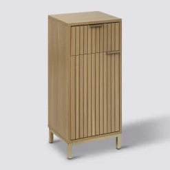 Meuble bas 2 portes, Effet bois naturel