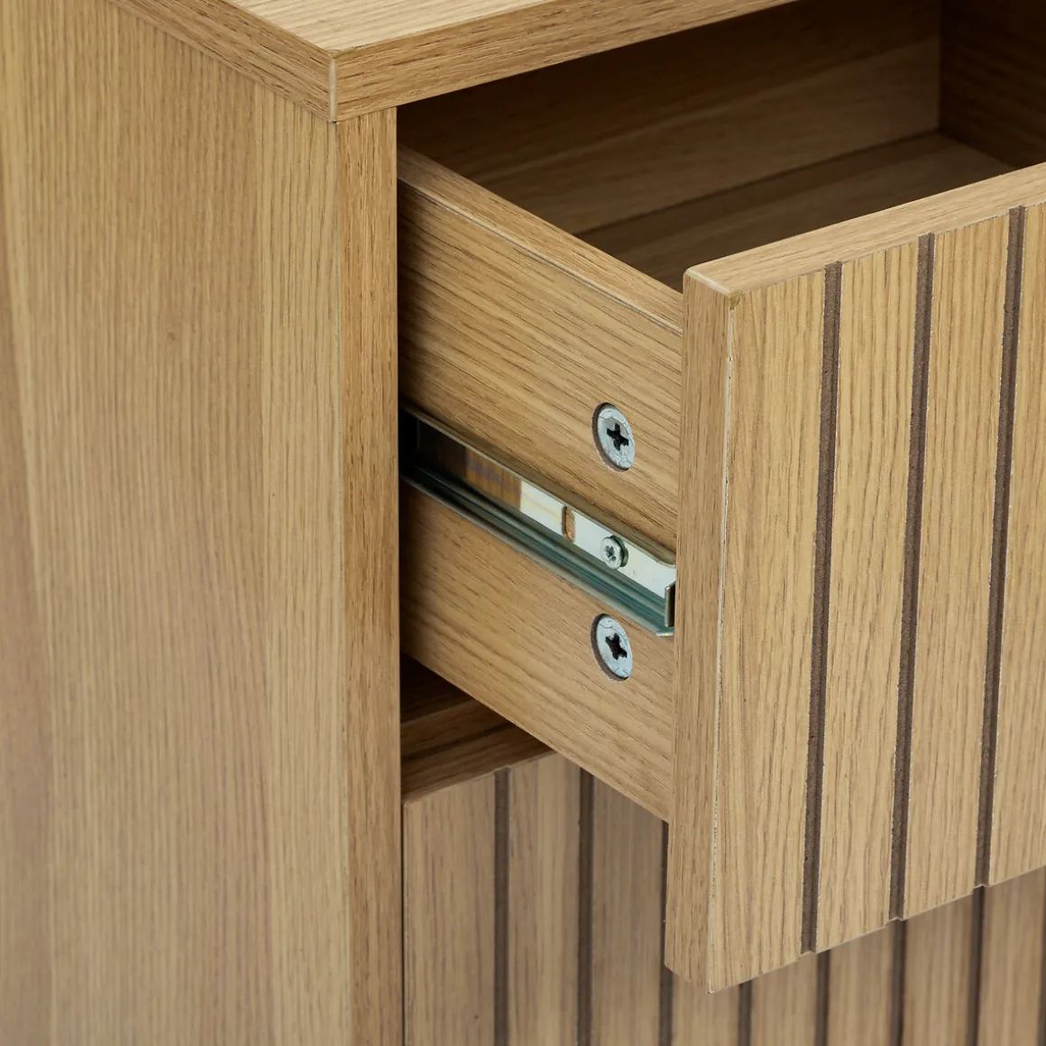 Meuble bas 2 portes, Effet bois naturel
