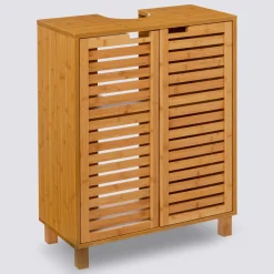Meuble bas sous lavabo, Bambou