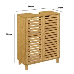 Meuble bas sous lavabo, Bambou