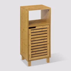 Meuble colonne 1 porte, Bambou