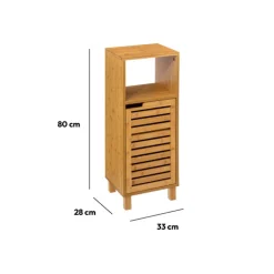 Meuble colonne 1 porte, Bambou