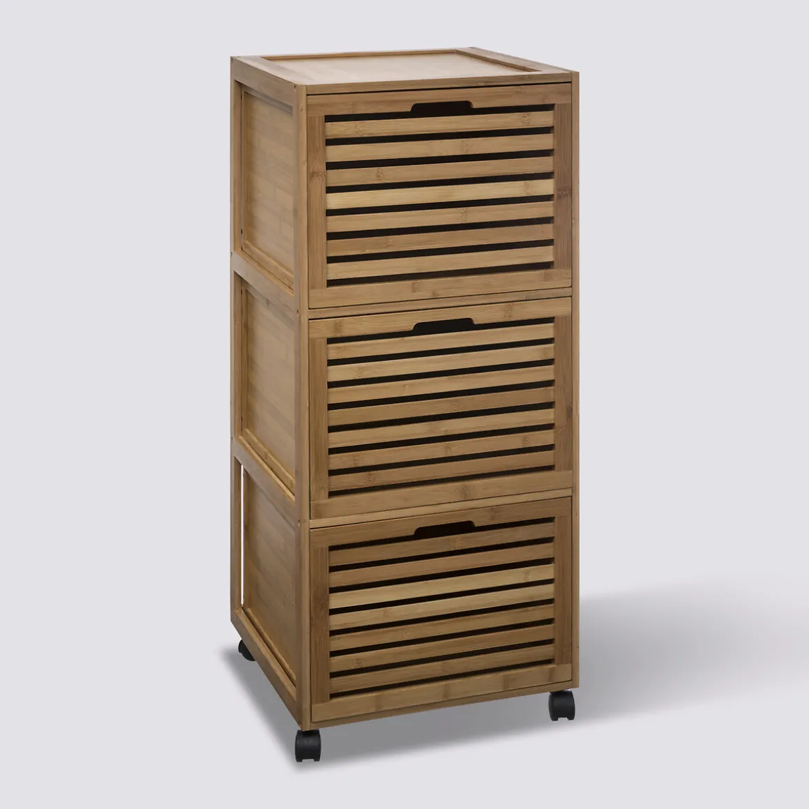 Meuble colonne 3 tiroirs, Bambou