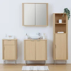 Meuble de salle de bain 1 porte, Beige