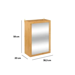 Meuble haut avec miroir, Bambou