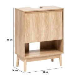 Meuble sous-lavabo 2 portes, Beige