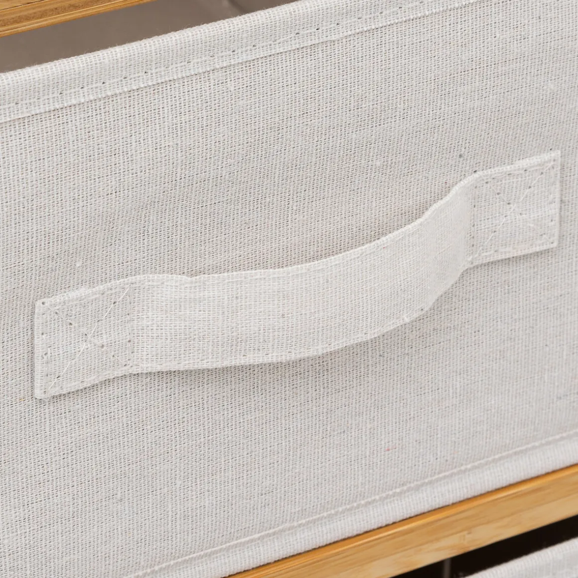 Meuble étagère avec 6 paniers, Bambou