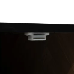 Meuble TV 3 portes sof close, Effet bois et noir