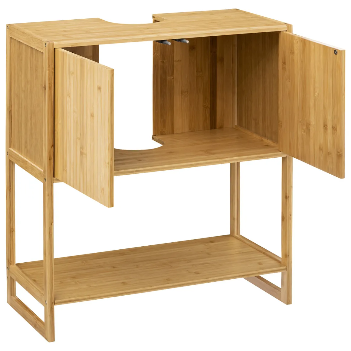 Meuble vasque 2 portes, Bambou