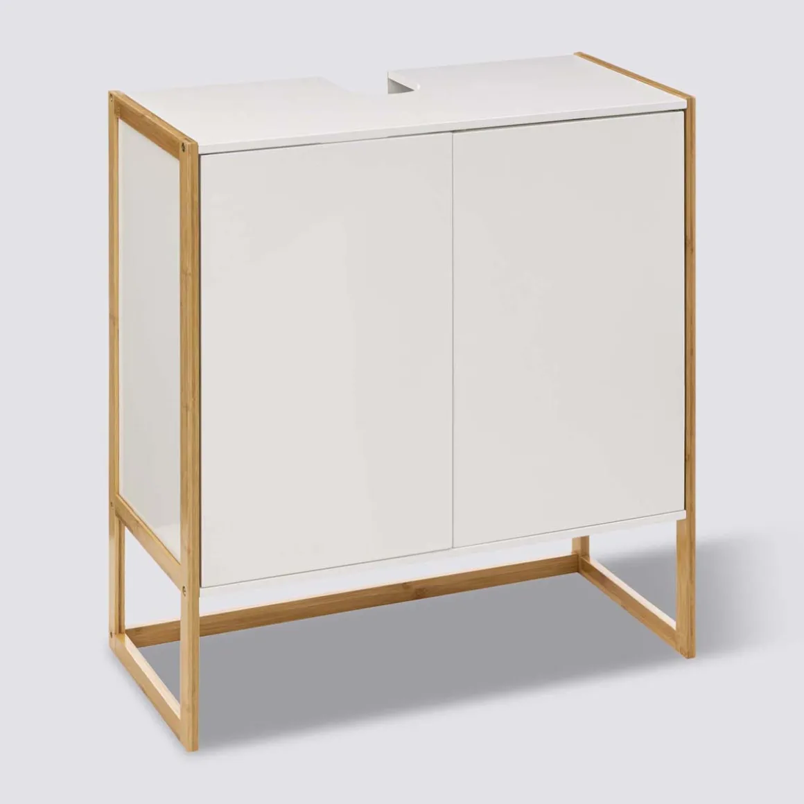 Meuble vasque 2 portes, Blanc