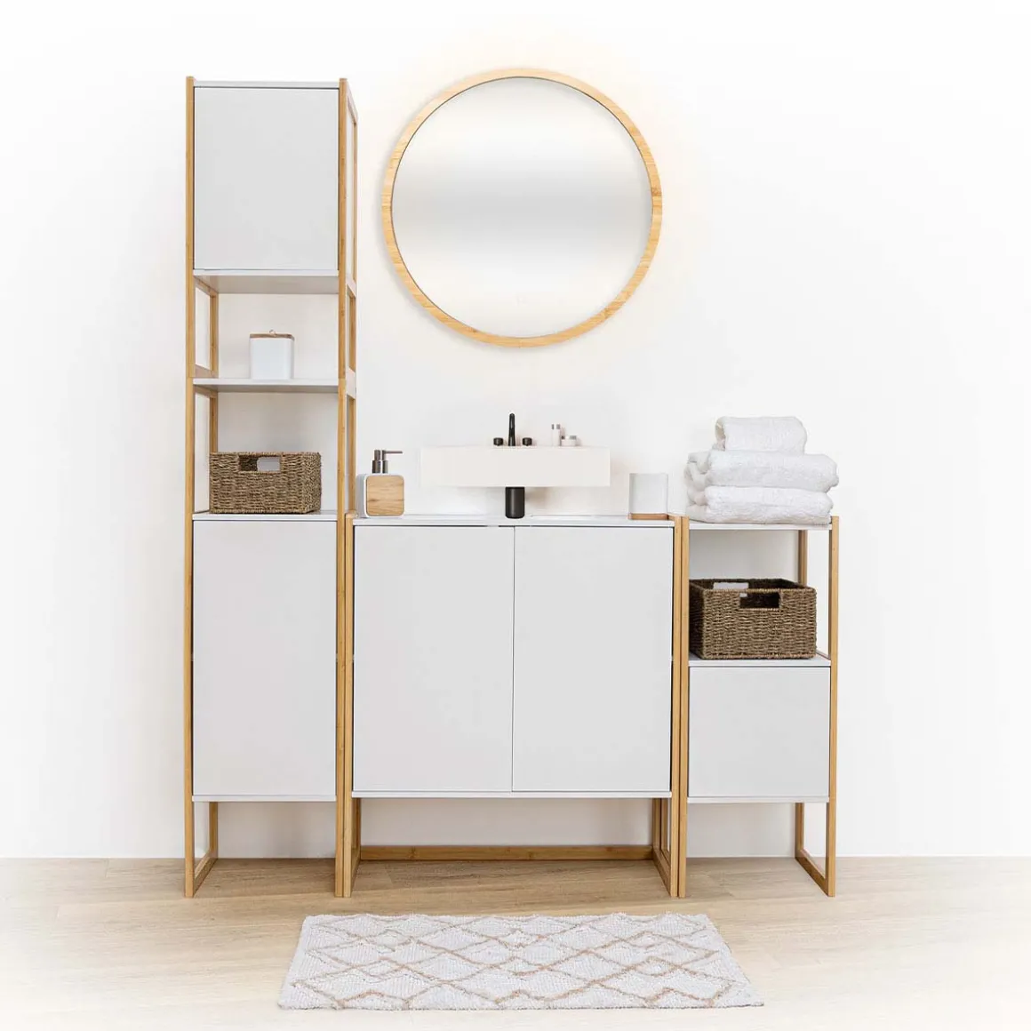 Meuble vasque 2 portes, Blanc