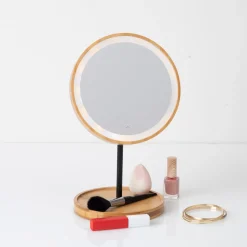 Miroir avec pied à led 18 cm