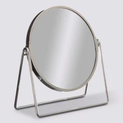 Miroir balancoire avec pieds D17cm, Argent
